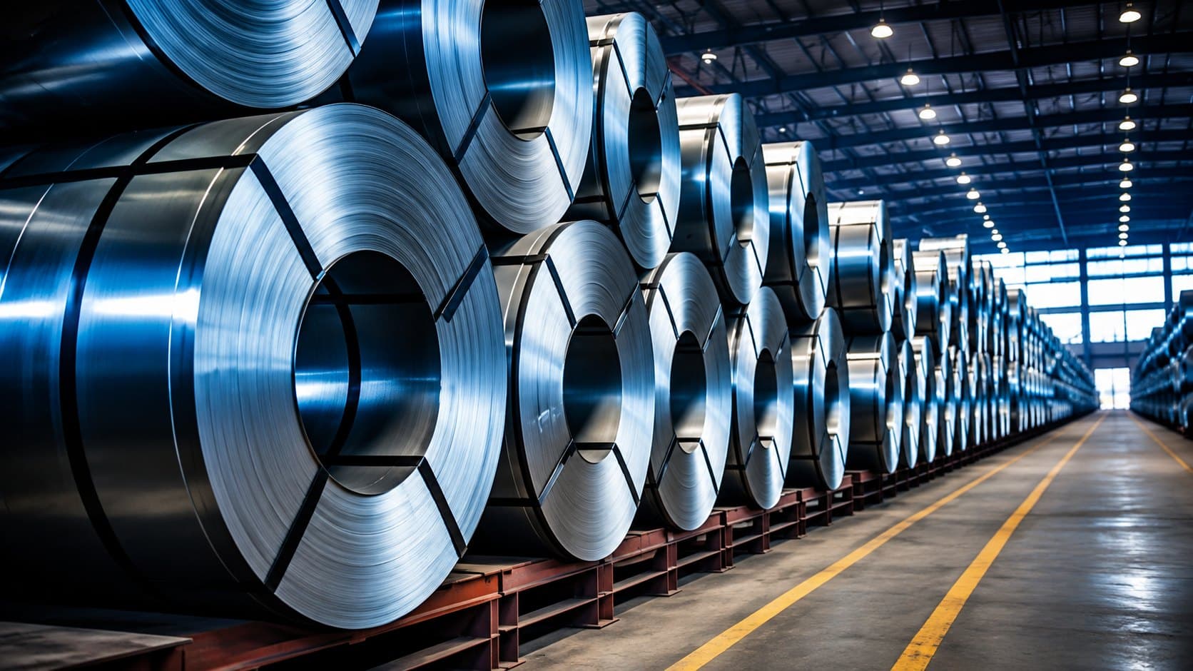 Cold rolled coils in the MCIL finished goods bay